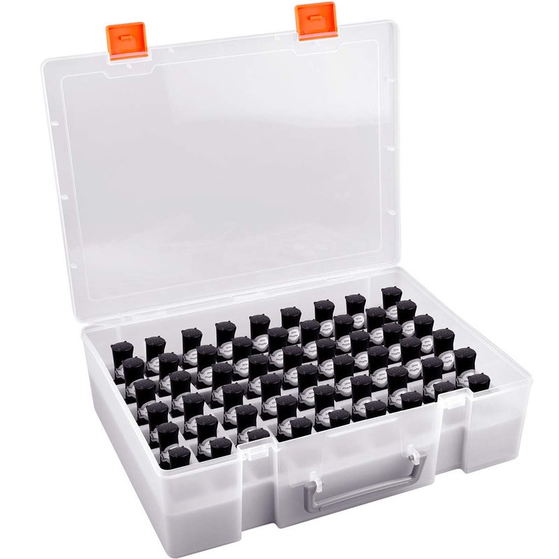 ALCYON Universal Nail Polish Holder & Organizer Contains 54 Bottles for Gellen, for Beetles, for Sally Hansen, for OPI, for Essie and Other Fingernail Polish (ONLY A CASE)-Clear - Image 1